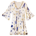 Nomad Sari Evil Eye Dress – White, Blue & Gold – Size L/XL